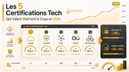 Image de l'article: Les 5 Certifications Tech Qui Valent Vraiment le Coup en 2026