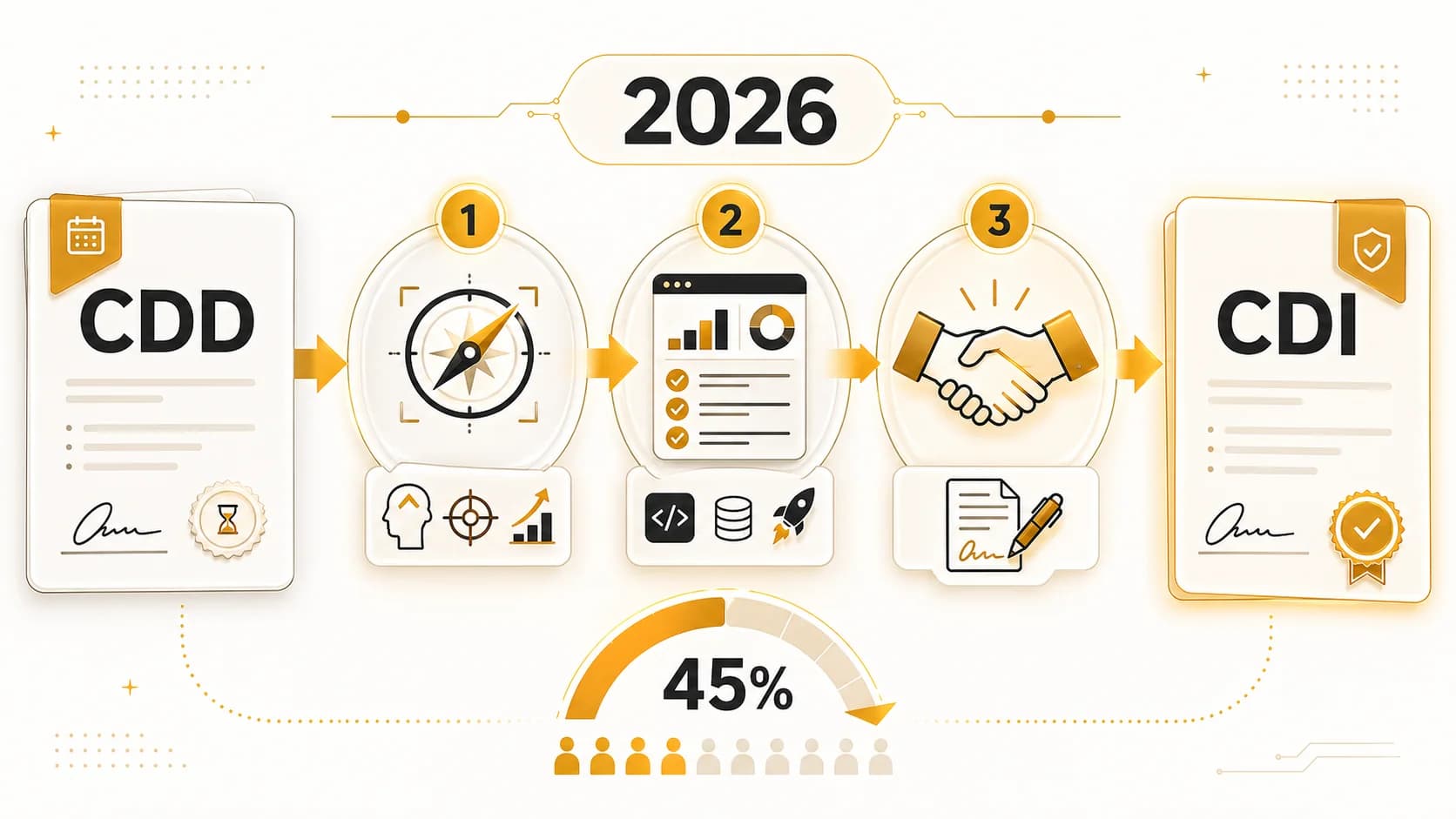 Image de couverture de l'article: CDD vers CDI en 2026 : 3 Stratégies pour Développeurs