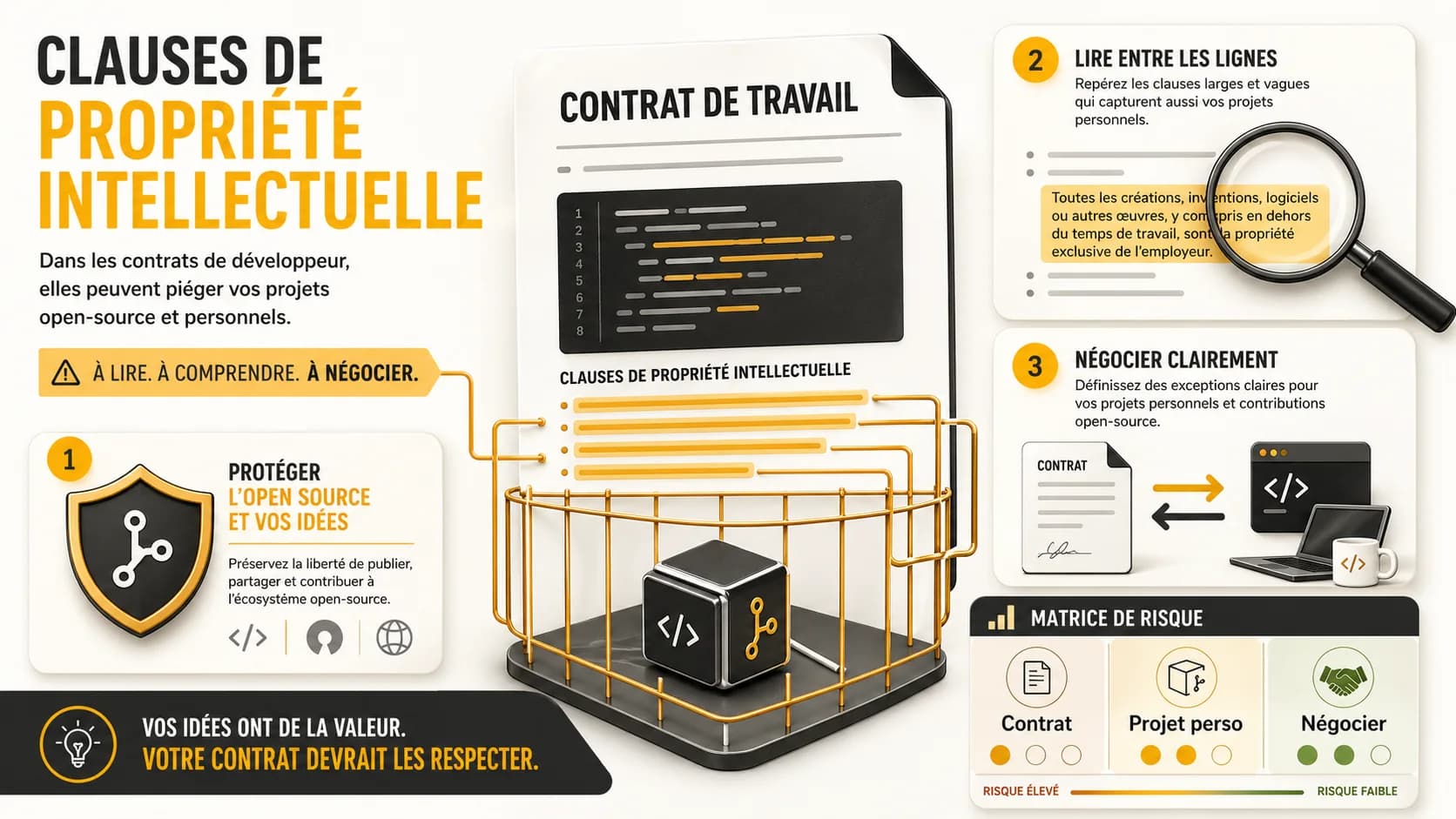 Le Contrat de Travail Invisible : Comment les Clauses de Propriété Intellectuelle Peuvent Piéger les Développeurs (et les Négocier)