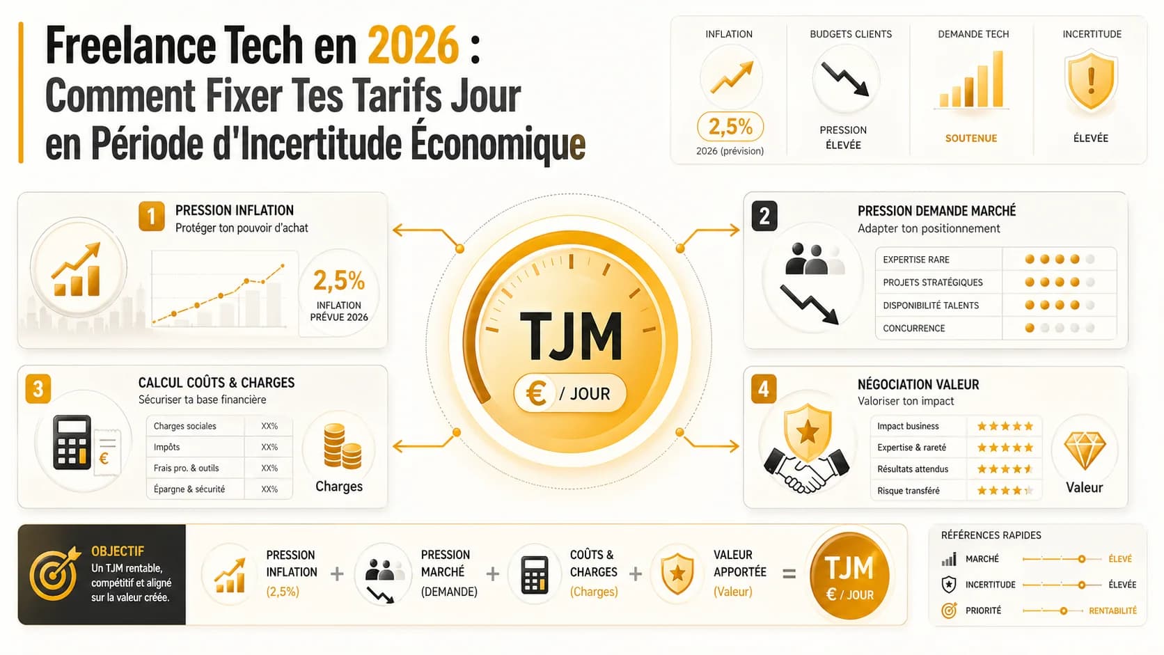 Freelance Tech en 2026 : Comment Fixer Tes Tarifs Jour en Période d'Incertitude Économique