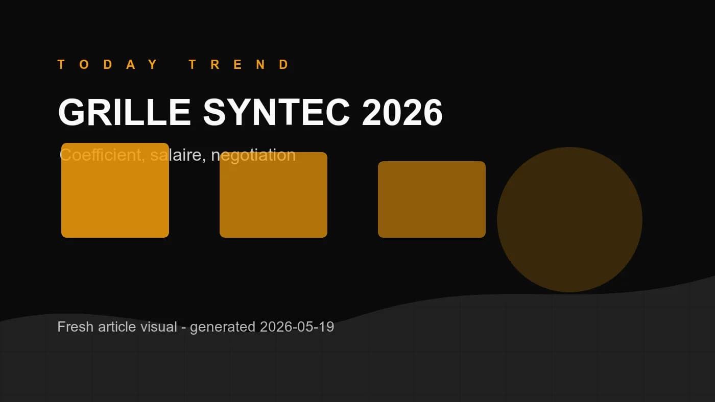Image de couverture de l'article: Grille Syntec 2026 developpeur : coefficient, salaire et negociation