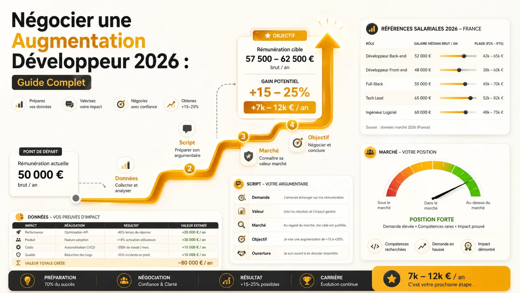 Négocier une Augmentation Développeur 2026 : Guide Complet