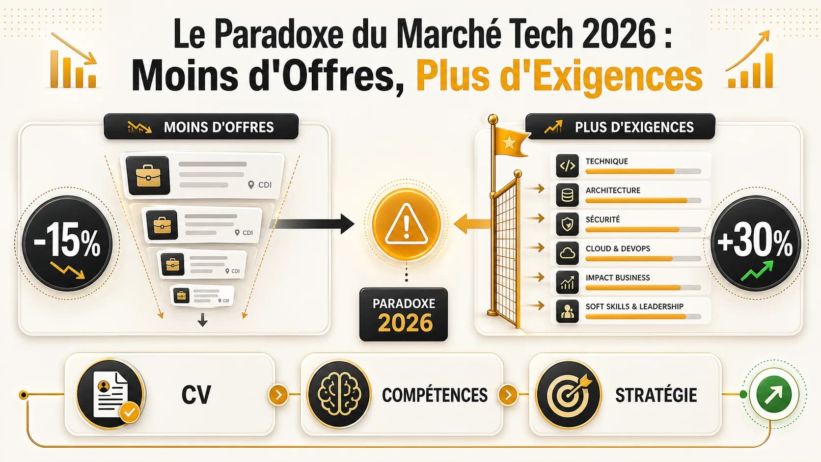 Le Paradoxe du Marché Tech 2026 : Moins d'Offres, Plus d'Exigences. Comment S'y Préparer ?