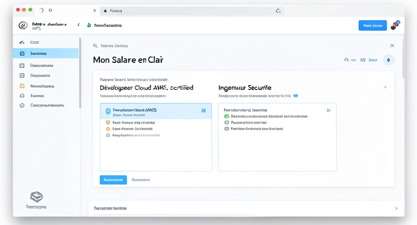 Capture d'écran d'un tableau de bord de l'APEC montrant des données de salaire pour des profils certifiés