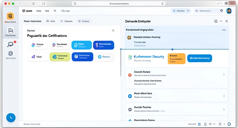 Graphique montrant l'écart entre les certifications populaires et les compétences recherchées, basé sur des données OPIIEC