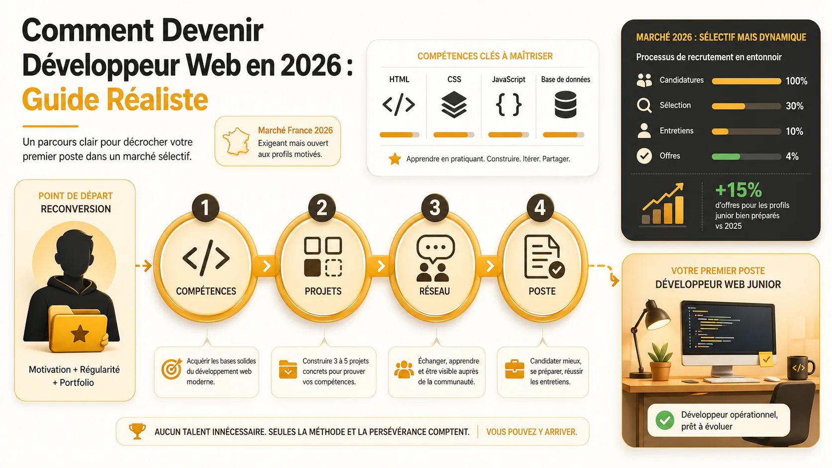 Comment Devenir Développeur Web en 2026 : Guide Réaliste