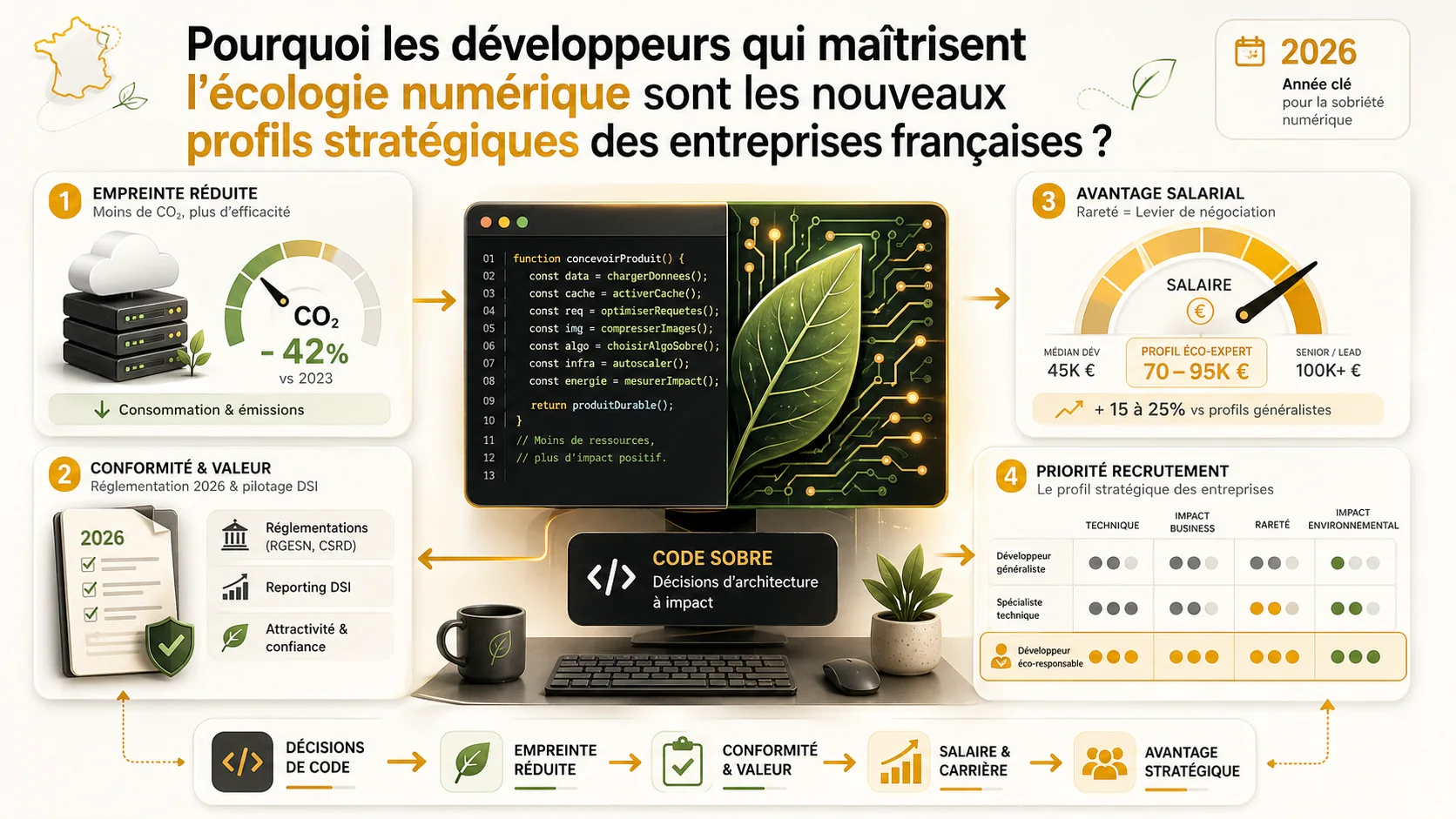 Pourquoi les développeurs qui maîtrisent l'écologie numérique sont les nouveaux profils stratégiques des entreprises françaises ?