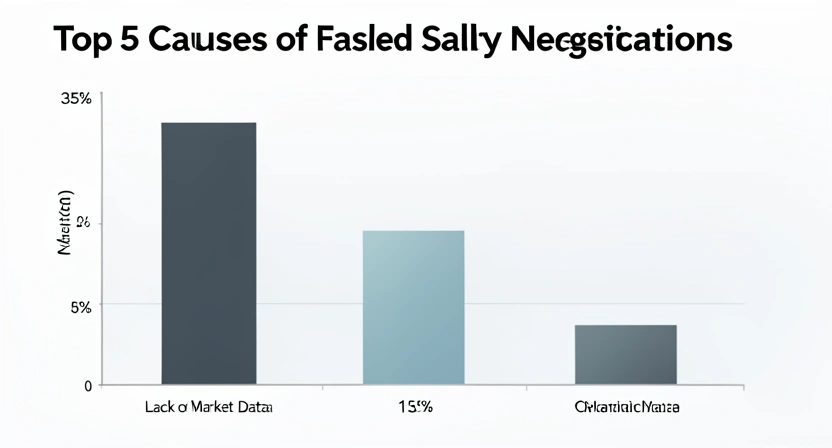 Graphique en barres montrant les causes d'échec les plus fréquentes dans les négociations salariales