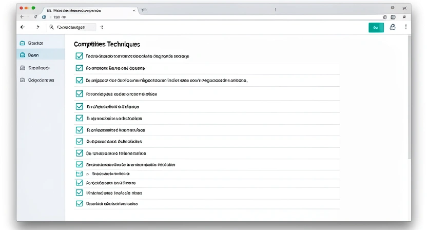 Tableau de checklist intitulé "Audit de Compétences IA pour la Négociation Salariale"
