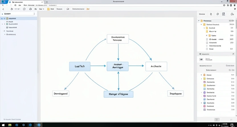 Diagramme de flux montrant les différents parcours carrière possibles dans une ESN