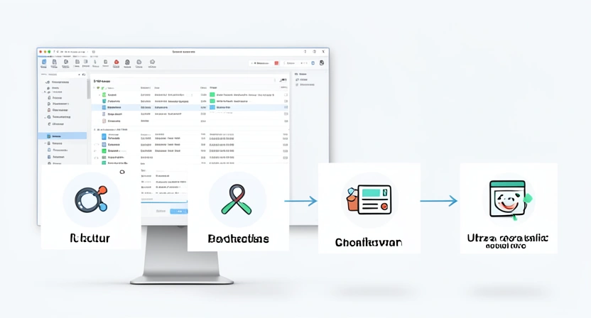 Infographie montrant un parcours de carrière avec des jalons : "Benchmark annuel", "Réseau actif", "Compétences T-shaped", "Portfolio de projets"