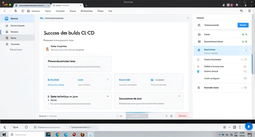 Capture d'écran d'un tableau de bord réel montrant l'état des builds, la couverture de tests et les dettes techniques